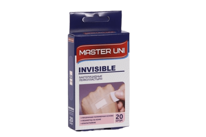 фото упаковки Master Uni Invisible Лейкопластырь бактерицидный