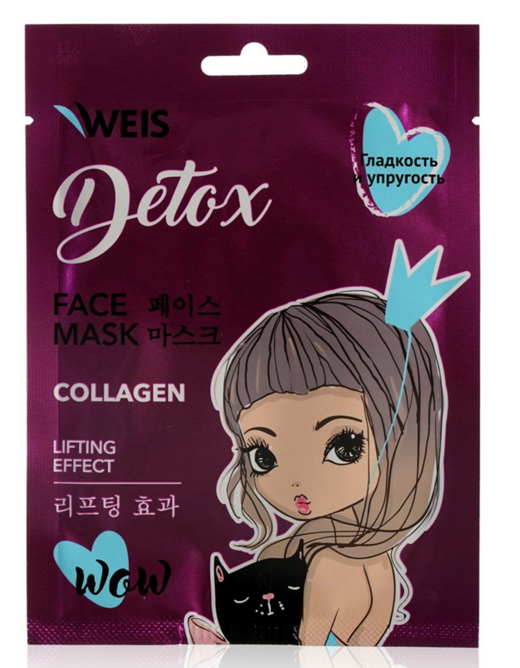 фото упаковки Weis Маска для лица тканевая Detox Гладкость и упругость