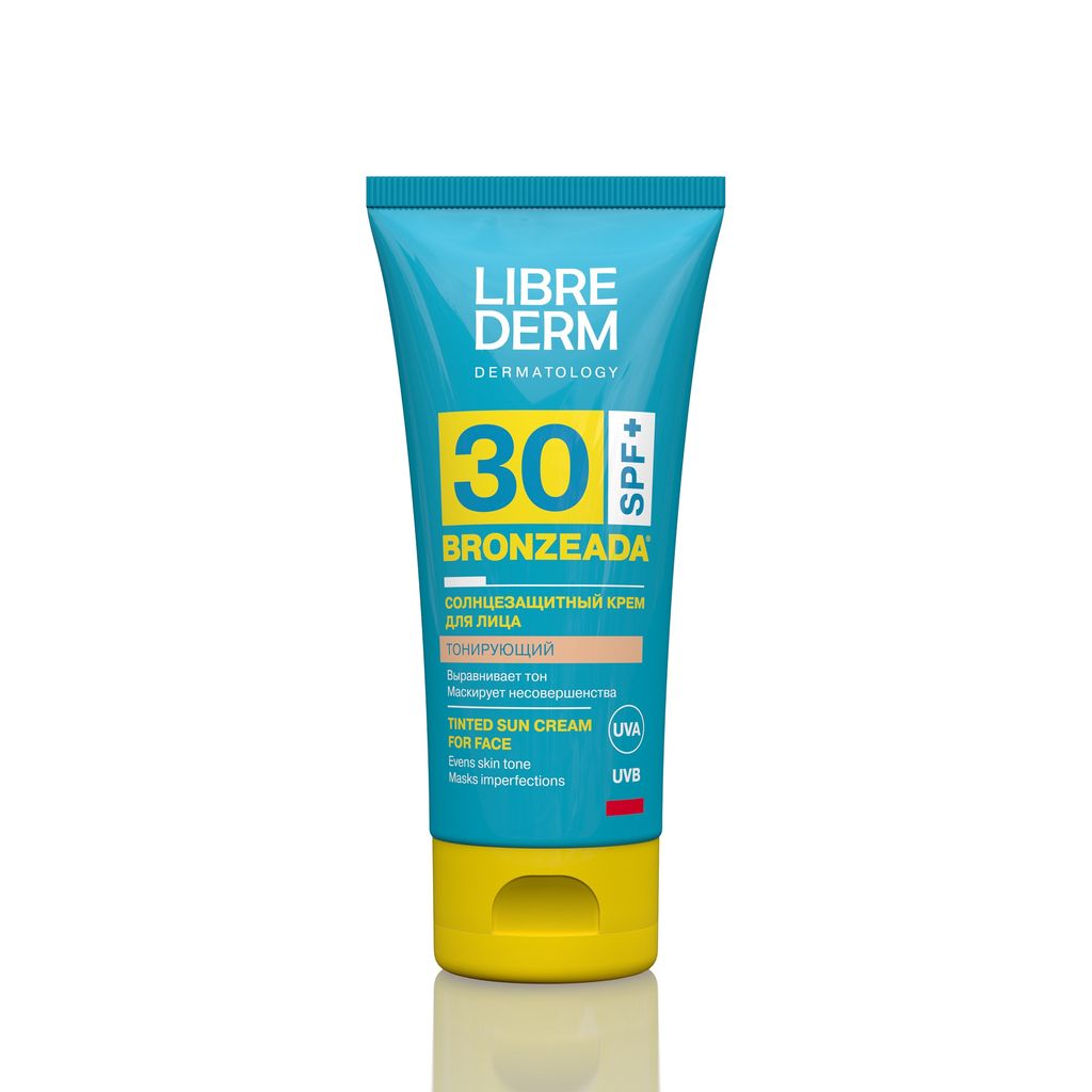 Librederm Bronzeada Солнцезащитный крем для лица тонирующий, SPF30, 50 мл, 1 шт.