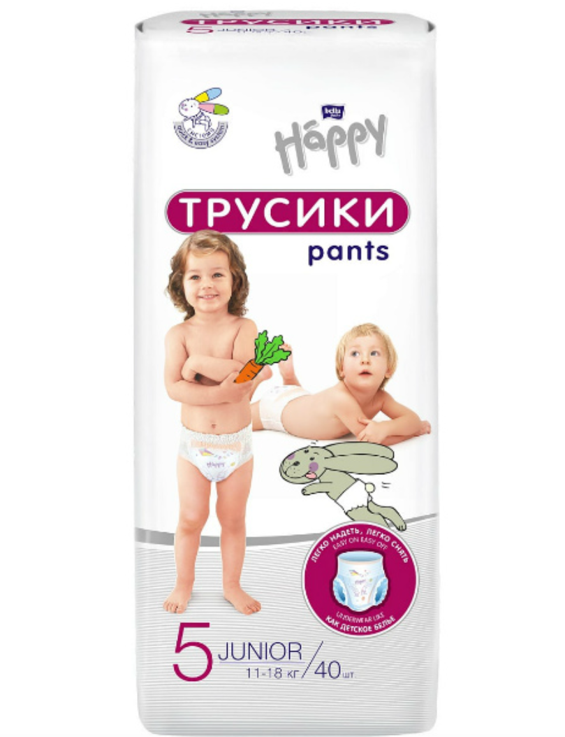 фото упаковки Bella Baby Happy Junior Подгузники-трусики детские