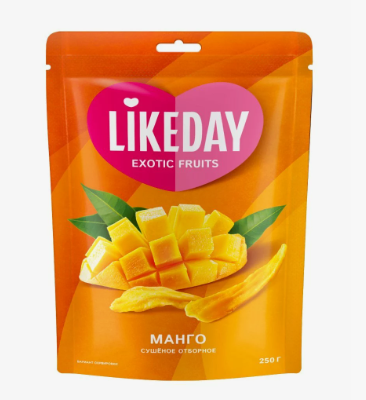 фото упаковки Вкусы мира Likeday манго сушеное