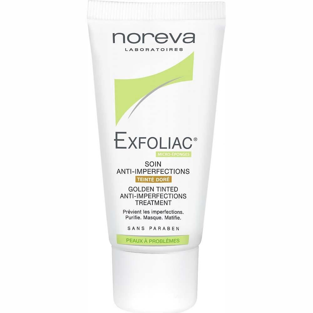 фото упаковки Noreva Exfoliac Тональный матирующий крем (золотистый)