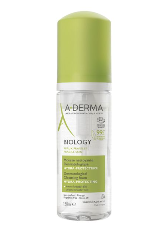 фото упаковки A-Derma Biology Пенка для хрупкой кожи лица очищающая