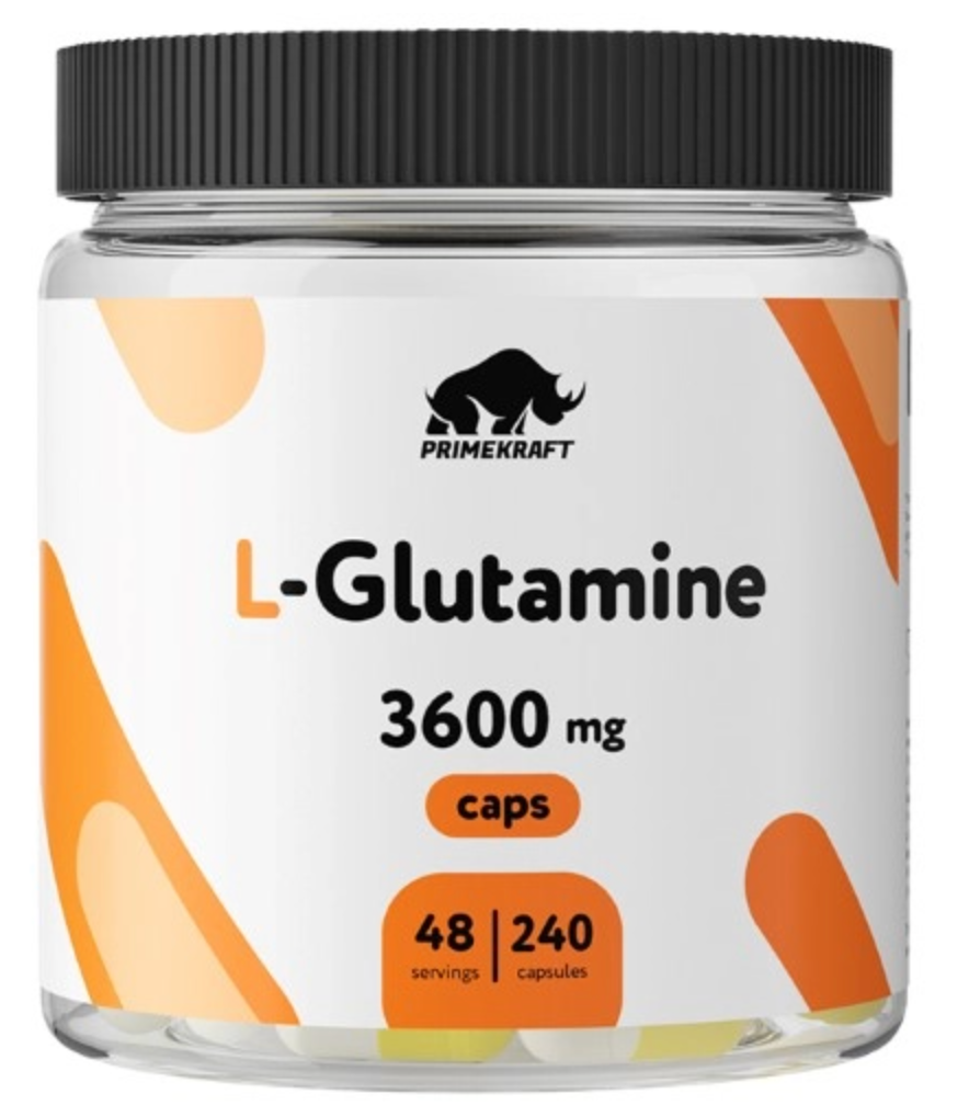 фото упаковки Prime kraft l-glutamine caps