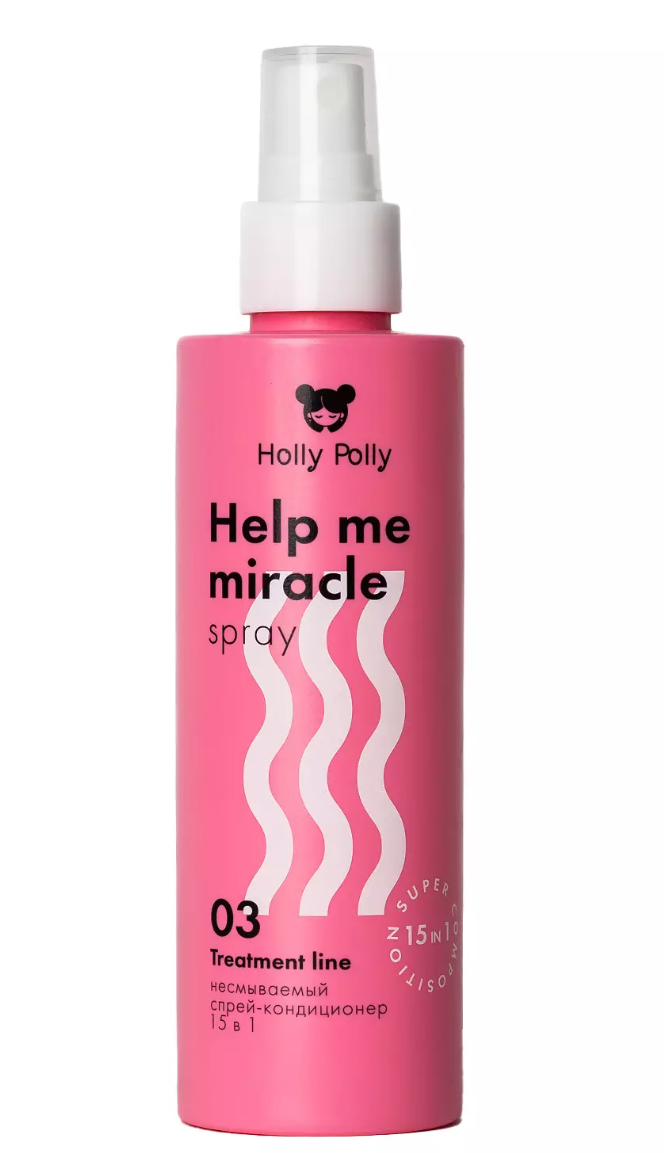 фото упаковки Holly Polly Несмываемый спрей-кондиционер Help Me Miracle Spray