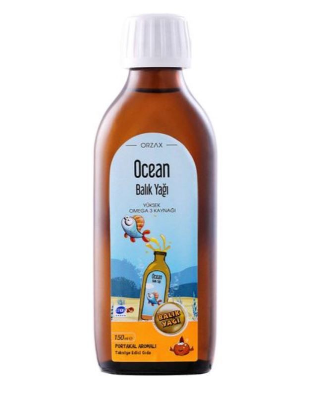 Orzax Ocean Рыбий жир Fish oil, жидкость для приема внутрь, апельсин, 150 мл, 1 шт.