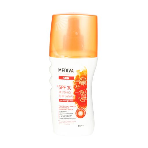 Mediva Sun Молочко для загара spf-30, молочко для тела, 150 мл, 1 шт.