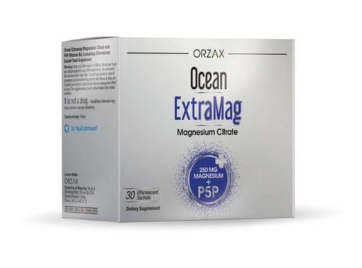 Orzax Ocean Extramag Магний, порошок, клубника, 30 шт.