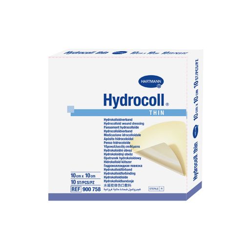 Hydrocoll Thin Повязка гидроколлоидная, 10х10см, повязка стерильная, 10 шт.