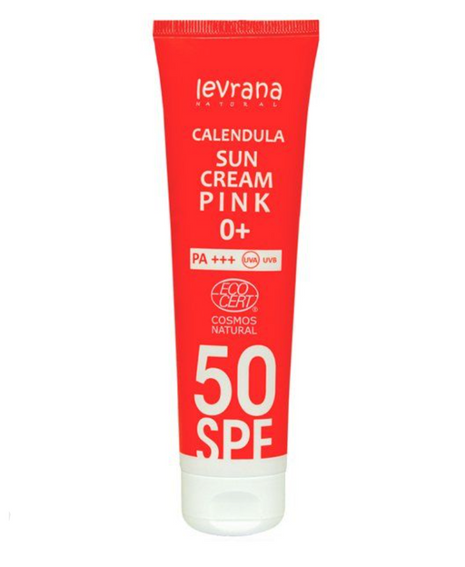 Levrana Pink Крем для лица и тела солнцезащитный, 0+, SPF50, крем, календула, 100 мл, 1 шт.