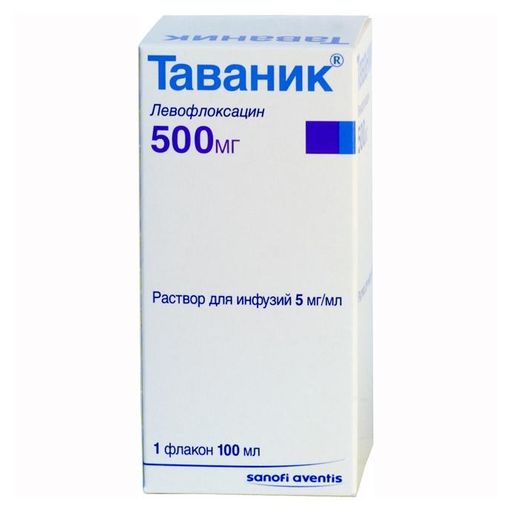 Таваник (для инфузий), 5 мг/мл, раствор для инфузий, 100 мл, 1 шт.