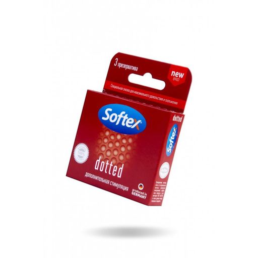 Презервативы Софтекс/Softex Dotted дополнительная стимуляция, презерватив, дополнительная стимуляция, 3 шт.