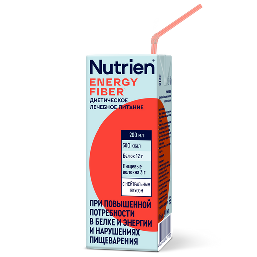 Nutrien Energy с пищевыми волокнами, смесь жидкая, с нейтральным вкусом, 200 мл, 1 шт.