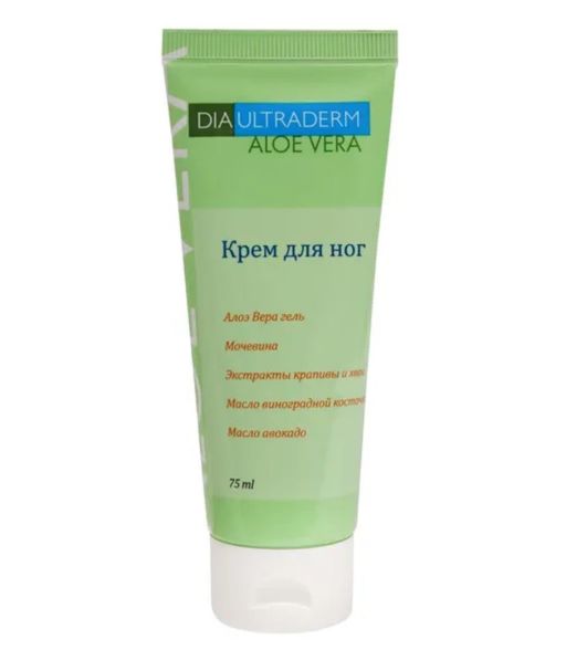 Diaultraderm Aloe Vera Крем для ног, крем, 75 мл, 1 шт.