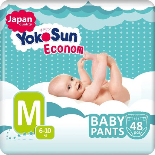 Yokosun Econom Подгузники-трусики детские, M, 6-10 кг, 48 шт.