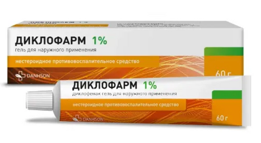 Диклофарм, 1%, гель для наружного применения, 60 г, 1 шт.