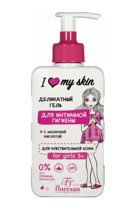 Floresan I love my skin Деликатный гель для интимной гигиены, арт 490, гель, 250 мл, 1 шт.